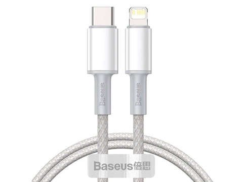 Kabel przewód Baseus USB-C Typ C mit Lightning PD 20W 1m Weiß