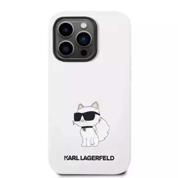 Karl Lagerfeld Case KLHCP14XSNCHBCH für iPhone 14 Pro Max 6.7" Hardcase Silikon Choupette weiß/weiß