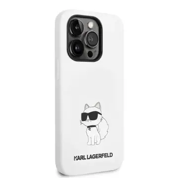 Karl Lagerfeld Case KLHCP14XSNCHBCH für iPhone 14 Pro Max 6.7" Hardcase Silikon Choupette weiß/weiß