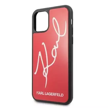 Karl Lagerfeld KLHCN65DLKSRE iPhone 11 Pro Max czerwony/red Hard Case Signature Glitter