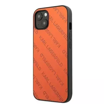 Karl Lagerfeld KLHCP13SPTLO Schutzhülle für Apple iPhone 13 Mini 5.4" Hardcase orange/orange Allover perforiert