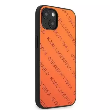 Karl Lagerfeld KLHCP13SPTLO Schutzhülle für Apple iPhone 13 Mini 5.4" Hardcase orange/orange Allover perforiert