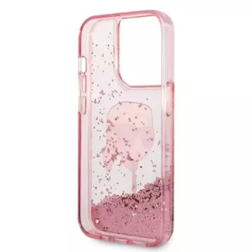 Karl Lagerfeld KLHCP14XLNKHCP Hülle für iPhone 14 Pro Max 6.7" Hardcase Glitter Karl Head pink/pink