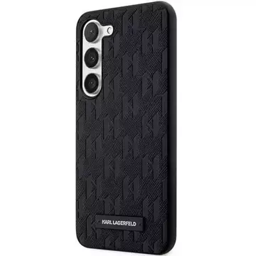 Karl Lagerfeld KLHCS23SSAKLHPK für Samsung Galaxy S23 S911 Hardcase czarny/black Saffiano Mono Metal Logo