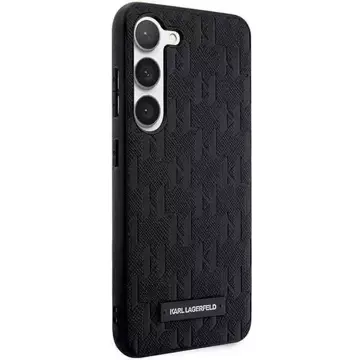 Karl Lagerfeld KLHCS23SSAKLHPK für Samsung Galaxy S23 S911 Hardcase czarny/black Saffiano Mono Metal Logo