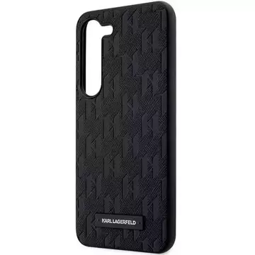 Karl Lagerfeld KLHCS23SSAKLHPK für Samsung Galaxy S23 S911 Hardcase czarny/black Saffiano Mono Metal Logo