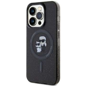 Karl Lagerfeld KLHMP15LHGKCNOK Hülle für iPhone 15 Pro 6,1" schwarz/schwarz Hardcase Karl