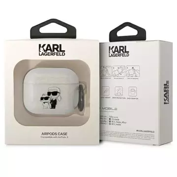 Karl Lagerfeld Kopfhörerschutzhülle für Airpods 3 Hülle transparent Gliter Karl