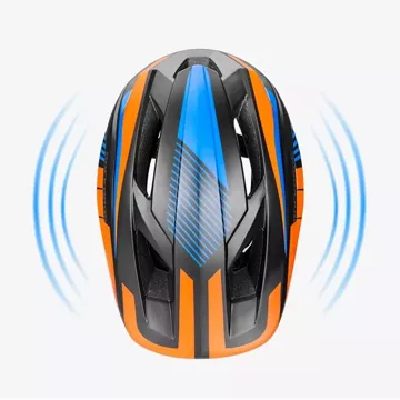 Kinderfahrradhelm mit abnehmbarem Visier Rockbros TT-32SOBL-S Größe S - Schwarz und Orange