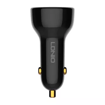 LDNIO C101 Autoladegerät, USB-C, 100 W USB-C-auf-Lightning-Kabel (schwarz)