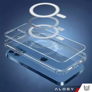 MagSafe Alogy Ultra Slim Mag Case für iPhone 12 / Pro Qi-Ladegeräte Transparent