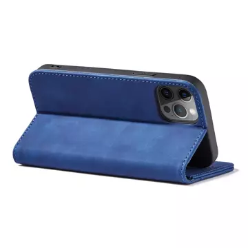 Magnet Fancy Case für iPhone 12 Pro Tasche Card Wallet Card Stand Blau