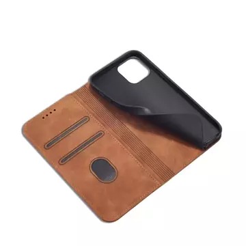 Magnet Fancy Case für iPhone 12 Pro Tasche Card Wallet Card Stand Brown