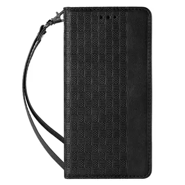 Magnetband Hülle Hülle für Samsung Galaxy S22 (S22 Plus) Tasche Geldbörse Mini Lanyard Anhänger Schwarz