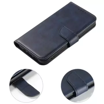 Magnetische Handyhülle für iPhone 14 Pro Max Cover mit Flip Wallet Stand Blau