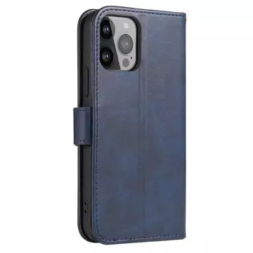 Magnetische Handyhülle für iPhone 14 Pro Max Cover mit Flip Wallet Stand Blau