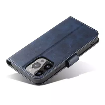 Magnetische Handyhülle für iPhone 14 Pro Max Cover mit Flip Wallet Stand Blau