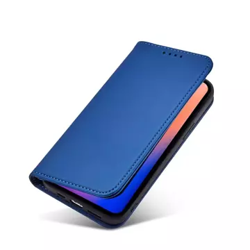 Magnetkartenetui für iPhone 12 Cover Kartenetui Kartenständer blau