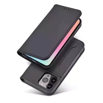 Magnetkartenetui für iPhone 13 mini Cover Kartenetui Kartenständer schwarz