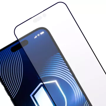 Mattes gehärtetes Glas für Apple iPhone 16 Pro 3mk HardGlass Matt Max, verbesserter Bildschirmschutz 9H