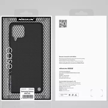 Nillkin Textured Case Strapazierfähige, verstärkte Hülle mit Gelrahmen und Nylon auf der Rückseite Samsung Galaxy M53 5G schwarz