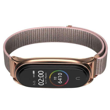 Nylonarmband Armband für Xiaomi Mi Smart Band 5/6/6 NFC Roségold