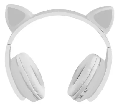 On-Ear Bluetooth 5.0 EDR Wireless Kopfhörer mit Katzenohren Weiß