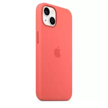 Original Apple Phone Case MM1V3ZM/A für Apple iPhone 13 Mini 5.4" MagSafe Pink Pomelo/Pomelo Pink Silicone Case