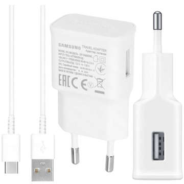 Originales Wandladegerät Samsung EP-TA50EWE 7,75 W USB-C-Kabel EP-DW700CWE 1,5 m weiß