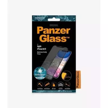 PanzerGlass E2E Superglas für iPhone XR/11 Case Friendly Privacy schwarz/schwarz