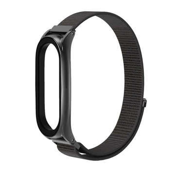 Pasek Nylon für Xiaomi Mi Smart Band 5/6/6 NFC Schwarz