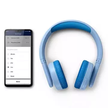 Philips kabellose Bluetooth-On-Ear-Kopfhörer für Kinder, blau Tak4206bl/00