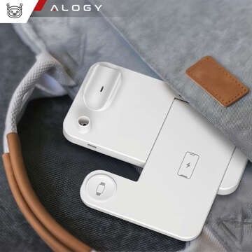 Qi 4in1 Alogy Induktionsladegerät für Apple iPhone / Watch / AirPods / Pen White