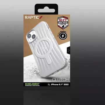 Raptic Clutch Built Case iPhone 14-Hülle mit durchsichtiger MagSafe-Rückseite