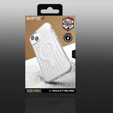 Raptic Clutch Built Case iPhone 14 Plus mit transparenter MagSafe-Rückseite