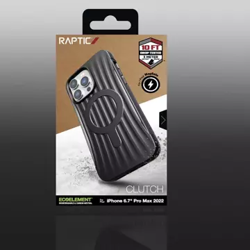 Raptic Clutch Built Case iPhone 14 Pro Max mit MagSafe Rückseite schwarz