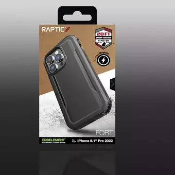 Raptic Fort Case iPhone 14 Pro mit MagSafe Panzerhülle schwarz