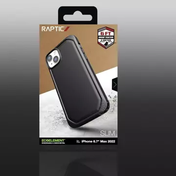 Raptic Slim Case iPhone 14 Plus Rückseite schwarz