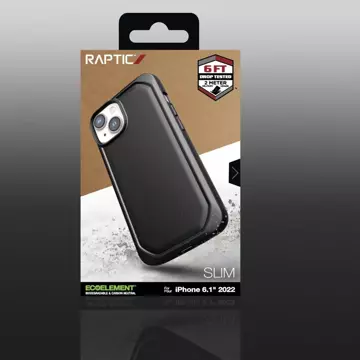 Raptic Slim Case iPhone 14 Rückseite schwarz