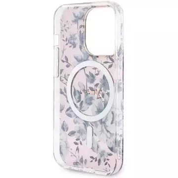 Ratet mal, GUHMP14XHCFWSP Handyhülle für Apple iPhone 14 Pro Max 6,7" pink/pink Hardcase Flower MagSafe