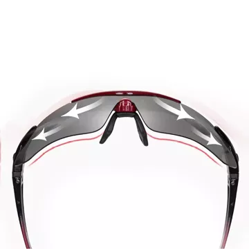 Rockbros 10001 polarisierende Fahrradbrille – Schwarz und Rot