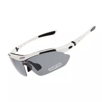 Rockbros 10002 polarisierende Fahrradbrille – weiß