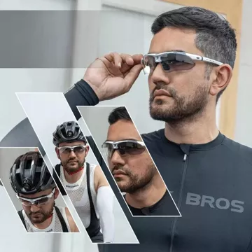 Rockbros 10002 polarisierende Fahrradbrille – weiß