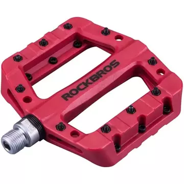 Rockbros 2017-12CRD Fahrradpedale aus Nylon mit Plattform Rot