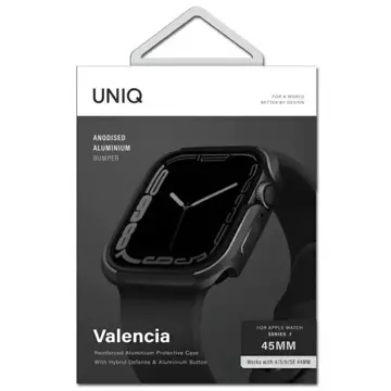 Schutzhülle UNIQ Valencia für Apple Watch Series 4/5/6/7/8/SE 45/44mm graphit/graphit