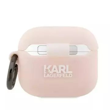 Schutzhülle für Kopfhörer Karl Lagerfeld KLA3RUNIKP für Apple AirPods 3 Cover rosa/rosa Silikon Karl Head 3D