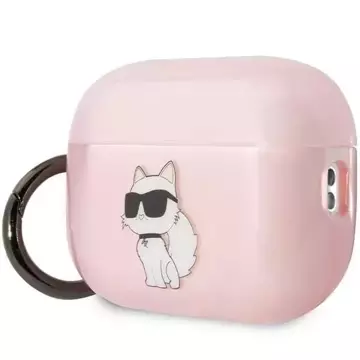 Schutzhülle für Kopfhörer Karl Lagerfeld KLAP2HNCHTCP für Apple AirPods Pro 2 Abdeckung rosa/rosa Ikonik Choupette