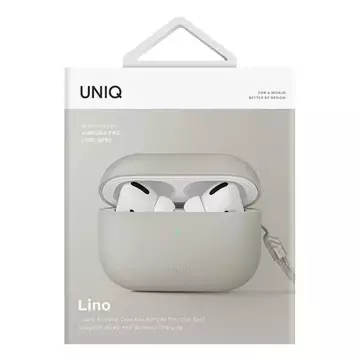 Schutzhülle für UNIQ Kopfhörer Cover Lino AirPods Pro 2 gen Silikon beige/beige elfenbein