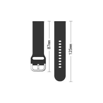 Silikonband TYS Uhrenarmband für Smartwatch universal 20mm dunkelblau