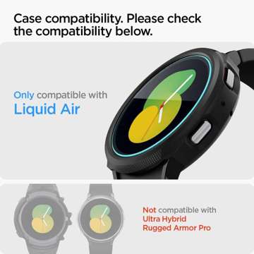 Spigen Glas.tR "EZ-FIT" 2er-Pack Panzerglas für Samsung Galaxy Watch 4/5 (44 mm)